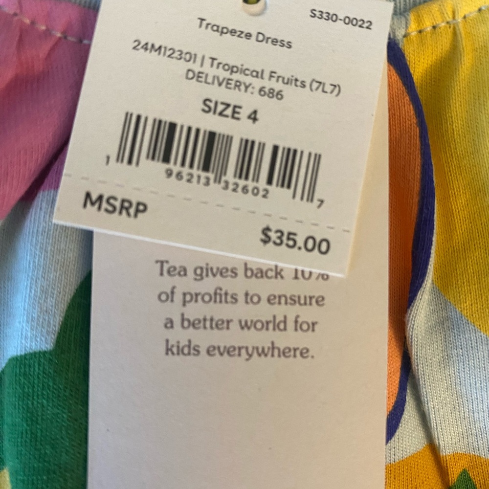 Colorful Toddler Trapeze Dress by Tes - Picture 2 of 3
